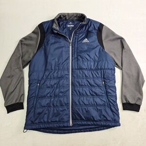 Adidas Climaheat Primaloft Packable Full Zip Blue Golf Jacket Men's Sz M EUC